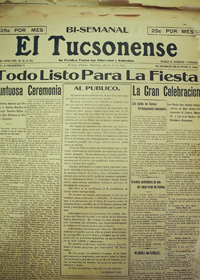 The first issue of El Tucsonense. photo: Steve Renzi