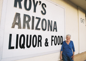 Anna Laos outside of Roy’s Arizona Liquor & Food. photo: Steve Renzi