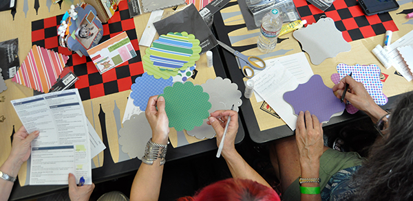 The Pima County Public Library's DIY arts and crafts series is extremely popular, as this show of happy hands can attest to. photo courtesy Pima County Public Library