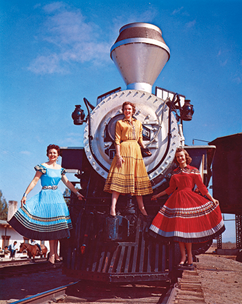 1950s western wear dresses by Tucson based Dolores Gonzales (Dolores Resort Wear), a special exhibit of Tucson Modernism Week. Image courtesy of the Dolores Gonzales Family Collection.