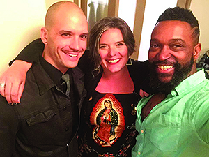 Left to right: Logan Phillips, Kristen Nelson and Roger Bonair-Agard after Logan and Roger's reading at Casa Libre's Fair Weather Reading Series. Photo courtesy Kristen Nelson
